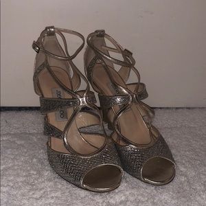 jimmy choo silver and gold heels